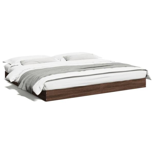 ARDEBO.de - Bettgestell Braun Eichen-Optik 180x200 cm Holzwerkstoff