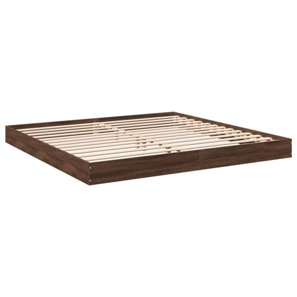 Bettgestell Braun Eichen-Optik 180x200 cm Holzwerkstoff