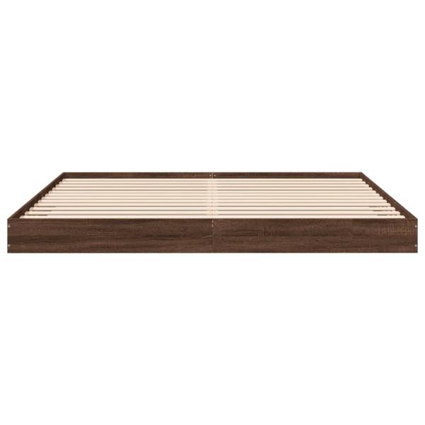 Bettgestell Braun Eichen-Optik 180x200 cm Holzwerkstoff