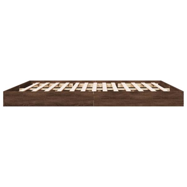 Bettgestell Braun Eichen-Optik 180x200 cm Holzwerkstoff