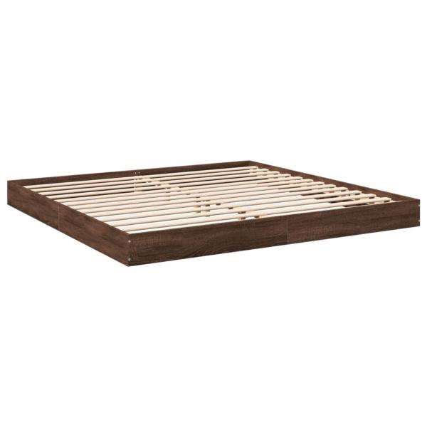 Bettgestell Braun Eichen-Optik 180x200 cm Holzwerkstoff