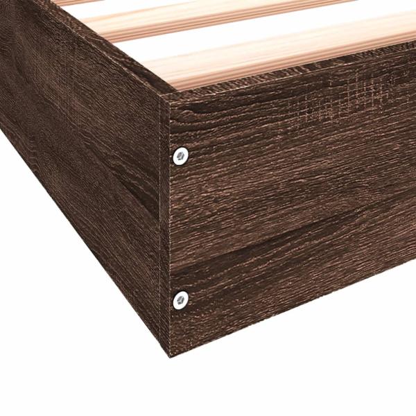 Bettgestell Braun Eichen-Optik 180x200 cm Holzwerkstoff