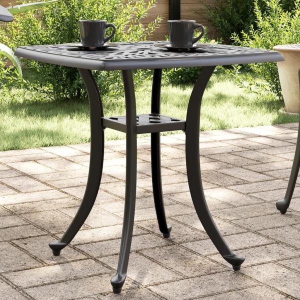 ARDEBO.de - Gartentisch Schwarz 53x53x53 cm Aluminiumguss