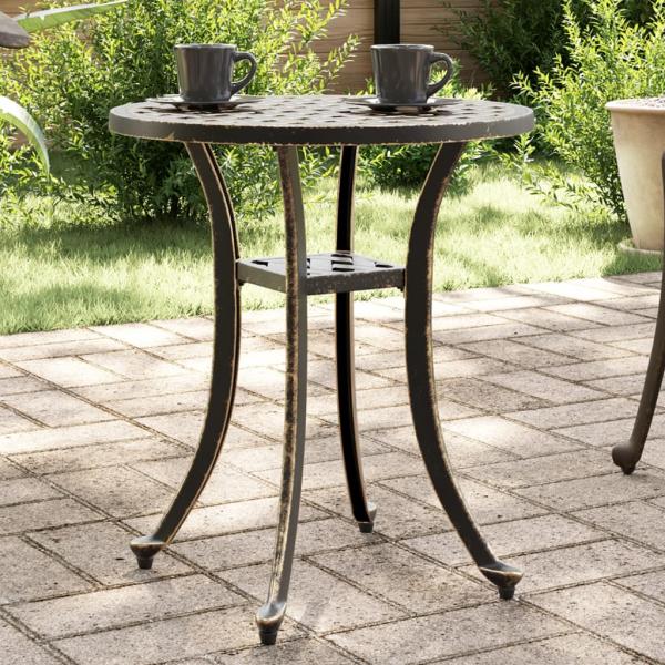 ARDEBO.de - Gartentisch Bronzen Ø48x53 cm Aluminiumguss