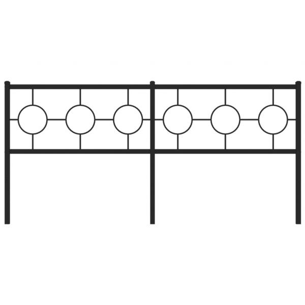 Kopfteil Metall Schwarz 180 cm
