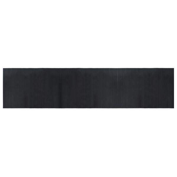 Teppich Rechteckig Schwarz 70x300 cm Bambus