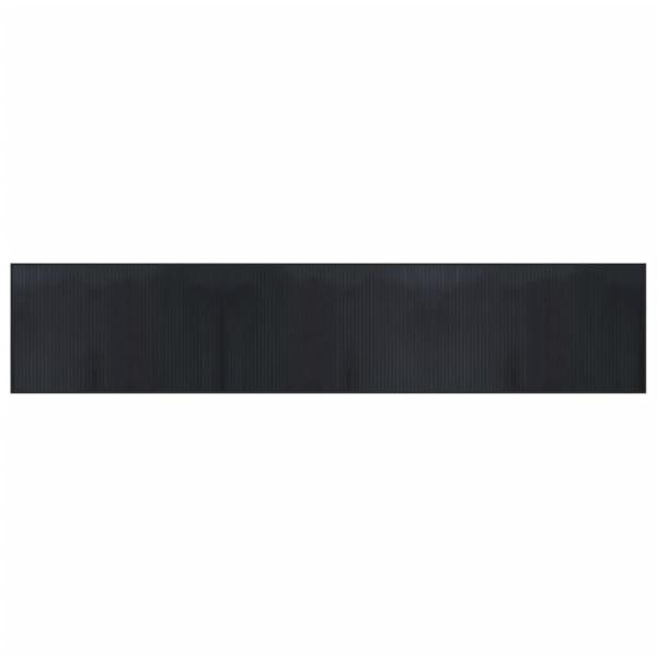 Teppich Rechteckig Schwarz 60x300 cm Bambus