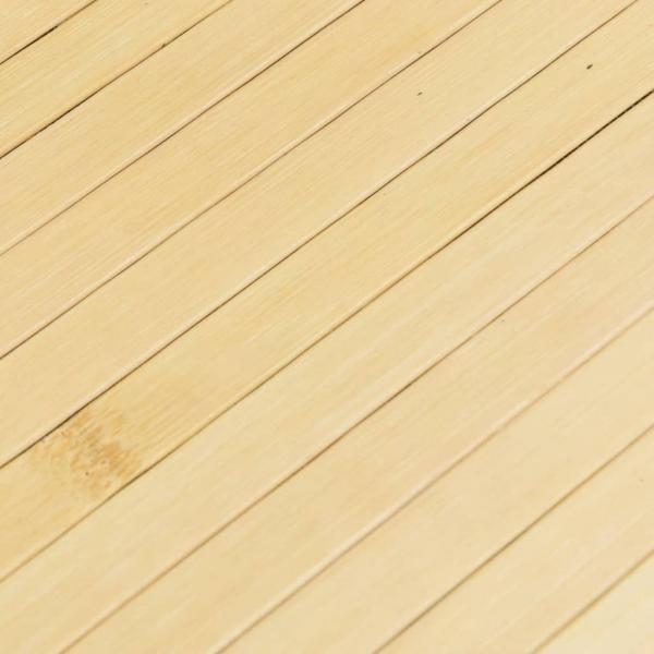 Teppich Rechteckig Hell Natur 60x400 cm Bambus