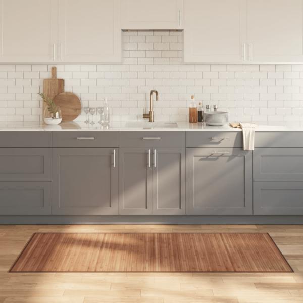 ARDEBO.de - Teppich Rechteckig Natur 80x200 cm Bambus