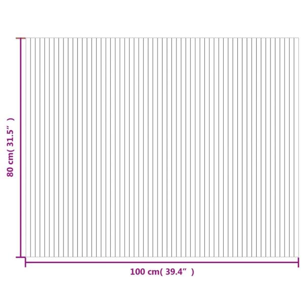 Teppich Rechteckig Dunkelbraun 80x100 cm Bambus