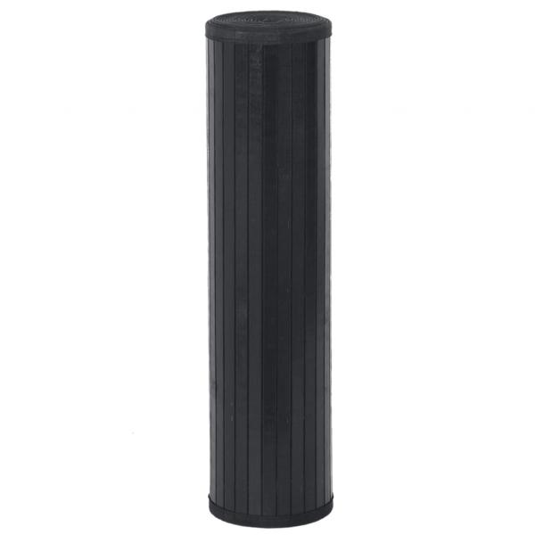 ARDEBO.de - Teppich Rechteckig Schwarz 80x400 cm Bambus