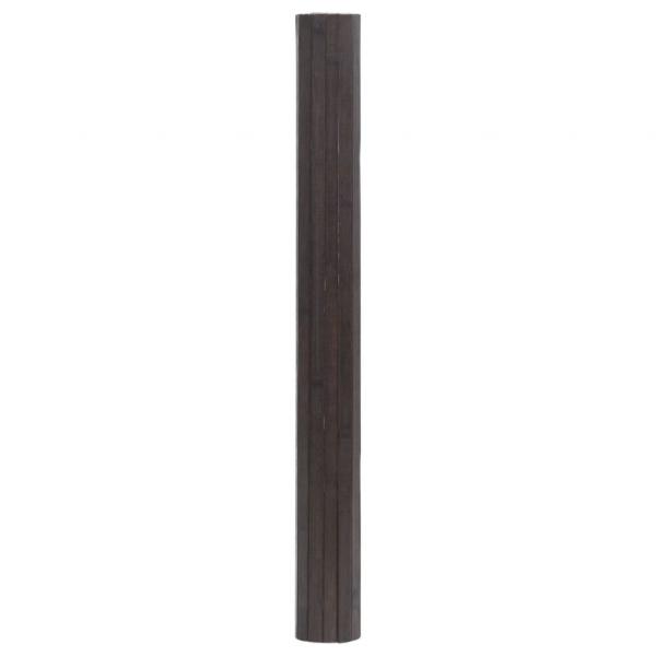 Teppich Rechteckig Dunkelbraun 100x200 cm Bambus