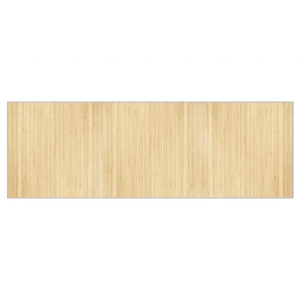 Teppich Rechteckig Hell Natur 100x300 cm Bambus