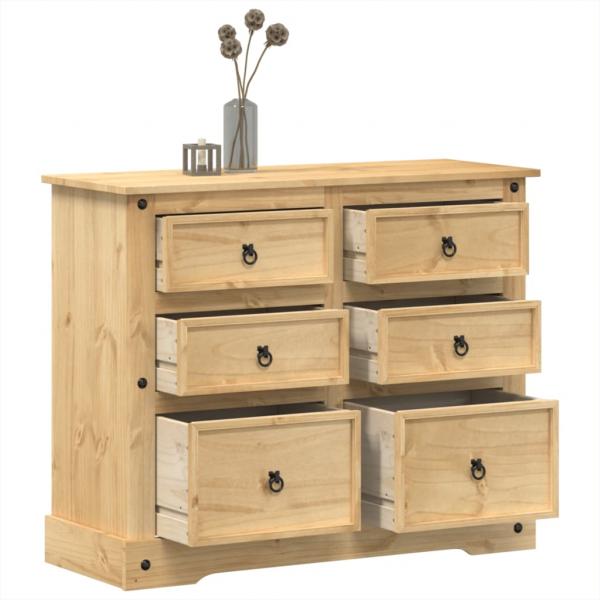 ARDEBO.de - Kommode Corona 110x43x91 cm Massivholz Kiefer