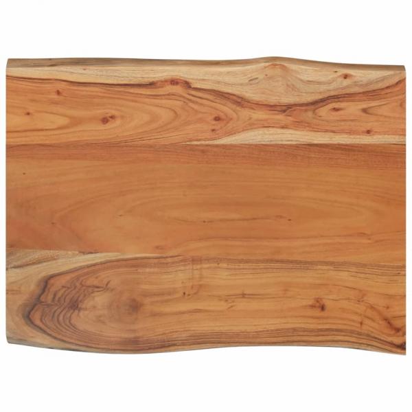 Tischplatte 80x60x2,5cm Rechteckig Massivholz Akazie Naturkante