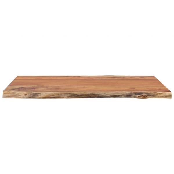 Tischplatte 80x60x2,5cm Rechteckig Massivholz Akazie Naturkante