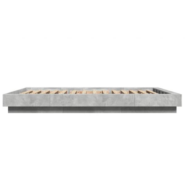 Bettgestell Betongrau 135x190 cm Holzwerkstoff