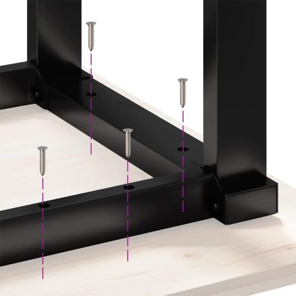 Esstisch-Gestell in O-Form 70x70x73 cm Gusseisen