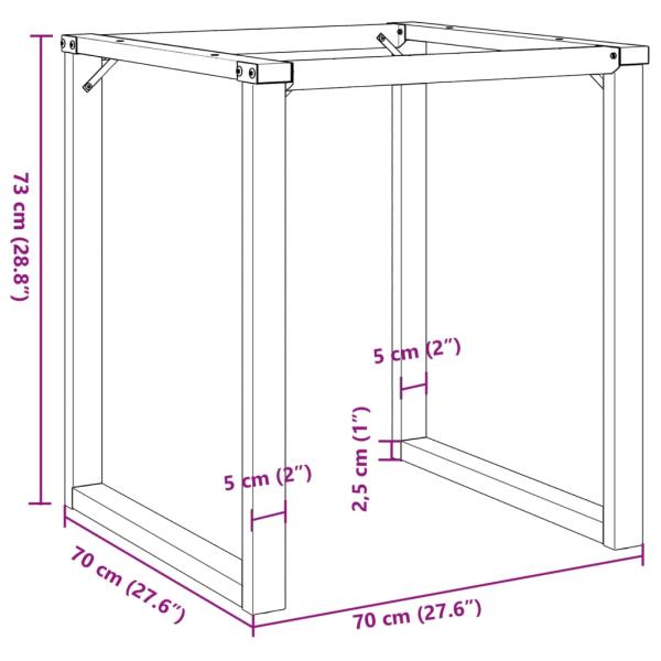 Esstisch-Gestell in O-Form 70x70x73 cm Gusseisen