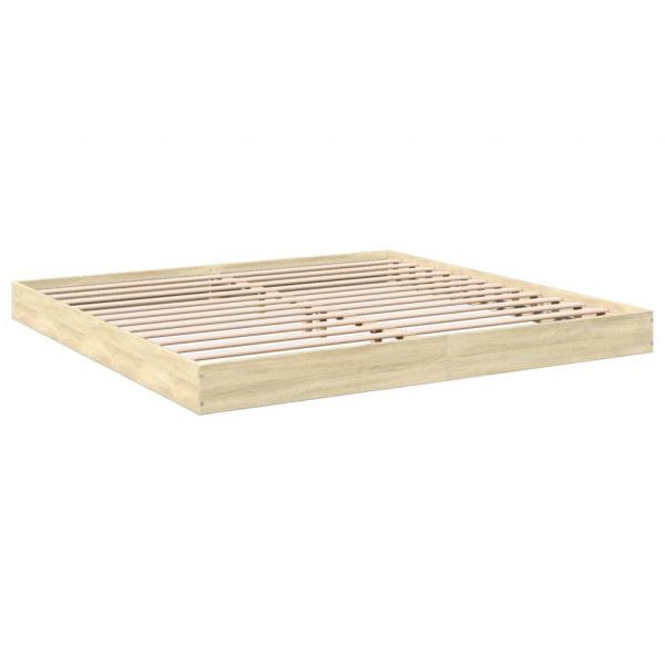 Bettgestell Sonoma-Eiche 180x200 cm Holzwerkstoff