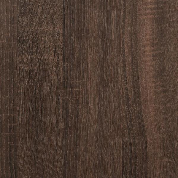 ARDEBO.de - Bettgestell Braun Eichen-Optik 150x200 cm Holzwerkstoff Metall