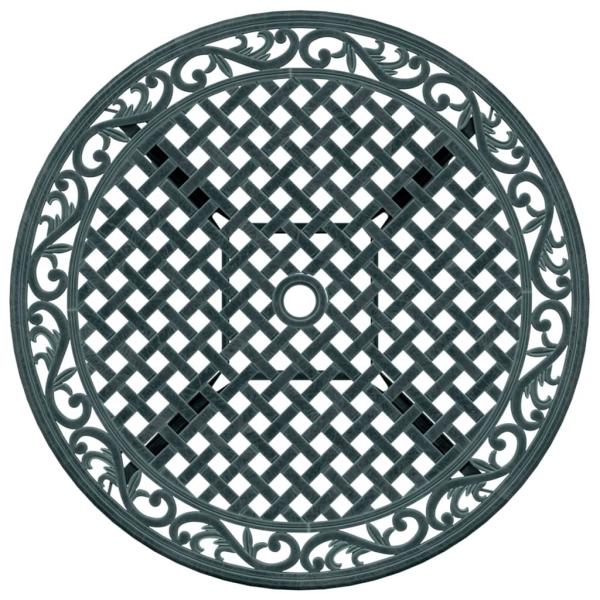 Gartentisch Grün Ø90x75 cm Aluminiumguss