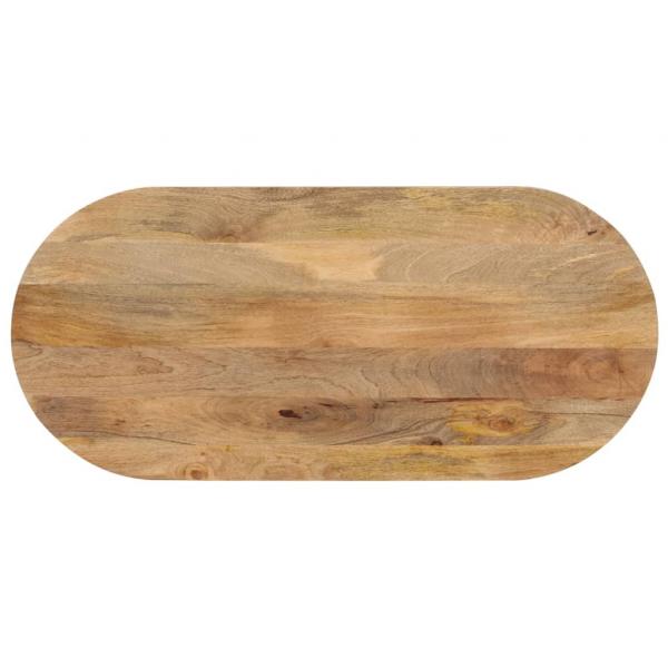 ARDEBO.de - Tischplatte 90x40x2,5 cm Oval Massivholz Mango