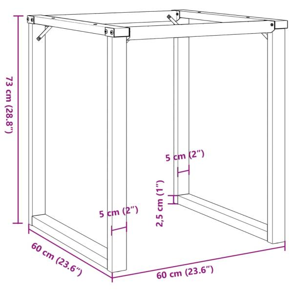 Esstisch-Gestell in O-Form 60x60x73 cm Gusseisen