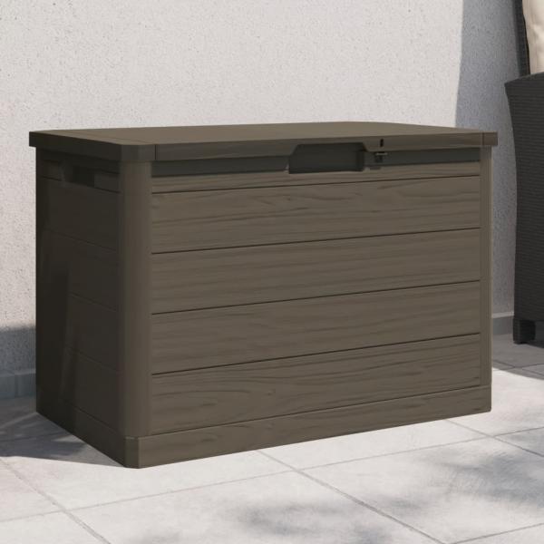 ARDEBO.de - Outdoor-Kissenbox Braun 77,5x44,5x53 cm Polypropylen