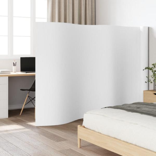 ARDEBO.de - Paravent Weiß 165x800 cm Bambus