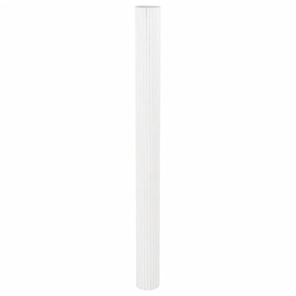 Paravent Weiß 165x800 cm Bambus