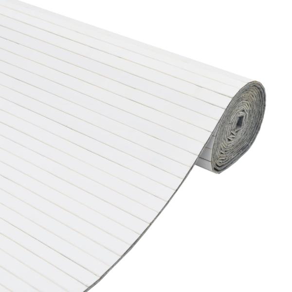 Paravent Weiß 165x800 cm Bambus