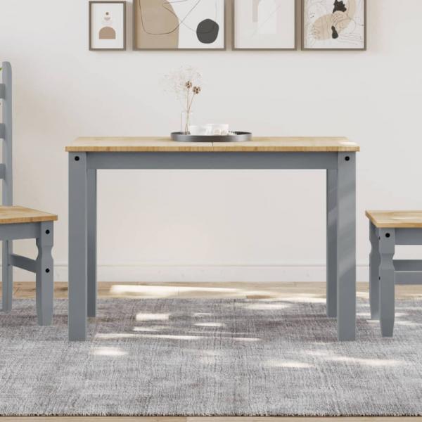 ARDEBO.de - Esstisch Panama Grau 117x60x75 cm Massivholz Kiefer