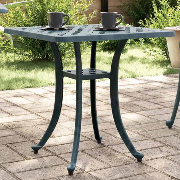 ARDEBO.de - Gartentisch Grün 53x53x53 cm Aluminiumguss