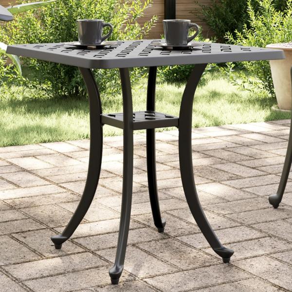 ARDEBO.de - Gartentisch Schwarz 53x53x53 cm Aluminiumguss
