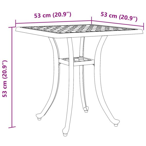 Gartentisch Schwarz 53x53x53 cm Aluminiumguss