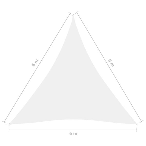 Sonnensegel Oxford-Gewebe Dreieckig 6x6x6 m Weiß