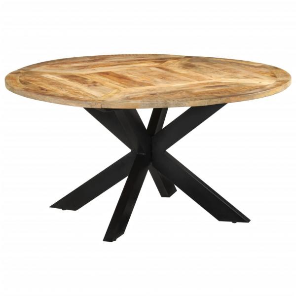 ARDEBO.de - Esstisch Ø150x76 cm Massives Raues Mangoholz