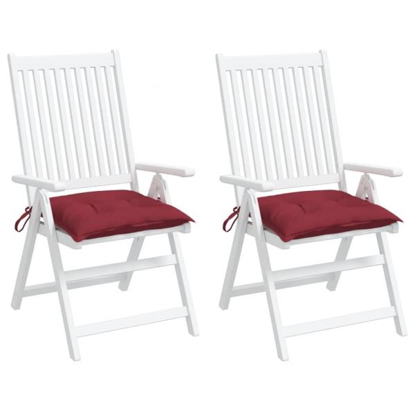 Stuhlkissen 2 Stk. Weinrot 40x40x7 cm Oxford-Gewebe