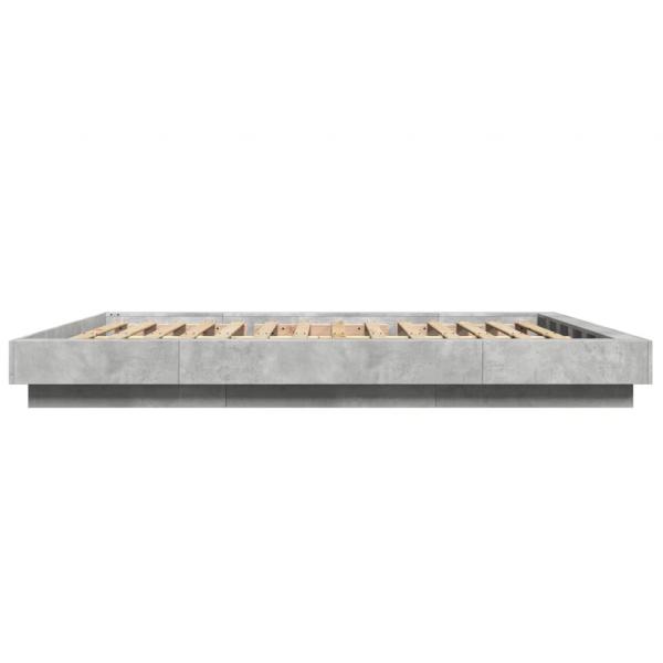 Bettgestell Betongrau 160x200 cm Holzwerkstoff