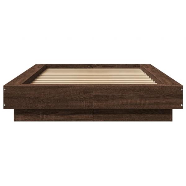 Bettgestell Braun Eichen-Optik 100x200 cm Holzwerkstoff