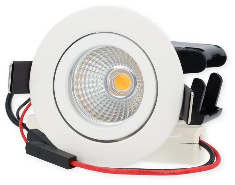 ARDEBO.de Brumberg BB18 LED-Einbaustrahlerset, dim2warm, Phasenabschnitt dimmbar, mit Anschlussbox, 6W, 460lm, 1800-3000K, weiß (39483073)