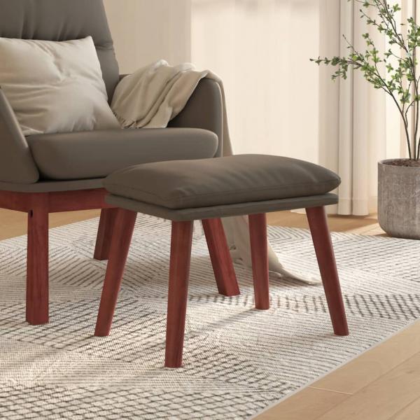 ARDEBO.de - Fußhocker Grau 45x29,5x35 cm Kunstleder