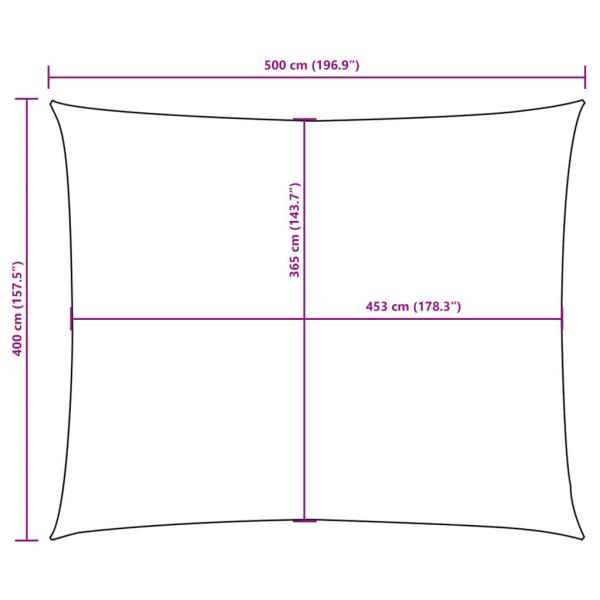 Sonnensegel Oxford-Gewebe Rechteckig 4x5 m Schwarz