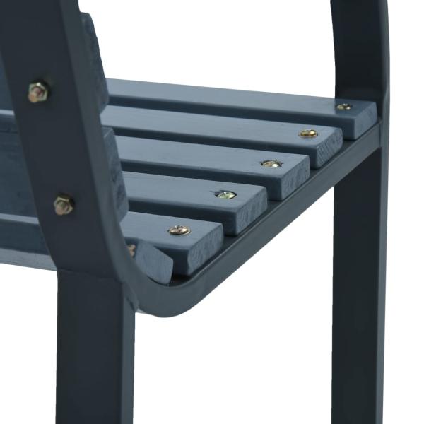 ARDEBO.de - Gartenbank Grau 112 cm Massivholz Tanne