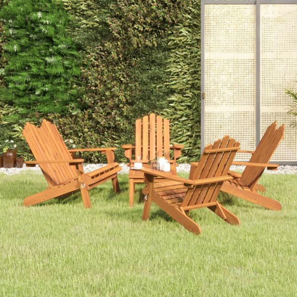 ARDEBO.de - 5-tlg. Garten-Lounge-Set Adirondack Massivholz Akazie