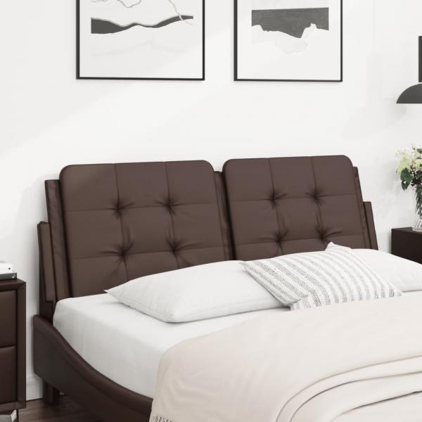 ARDEBO.de - Kopfteil-Kissen Braun 140 cm Kunstleder