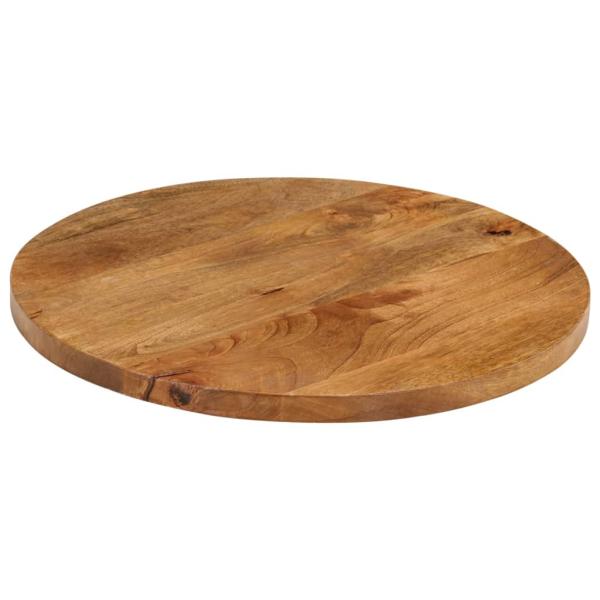 Tischplatte Ø 50x2,5 cm Rund Massivholz Mango