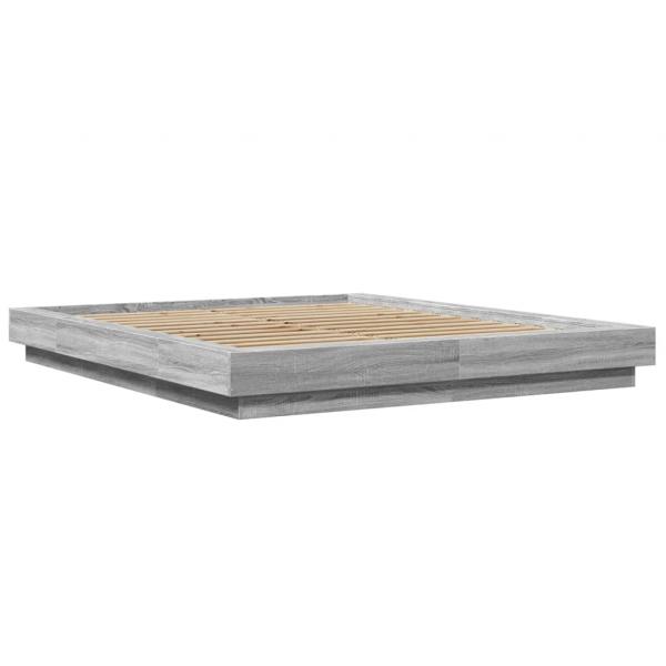 Bettgestell Grau Sonoma 150x200 cm Holzwerkstoff