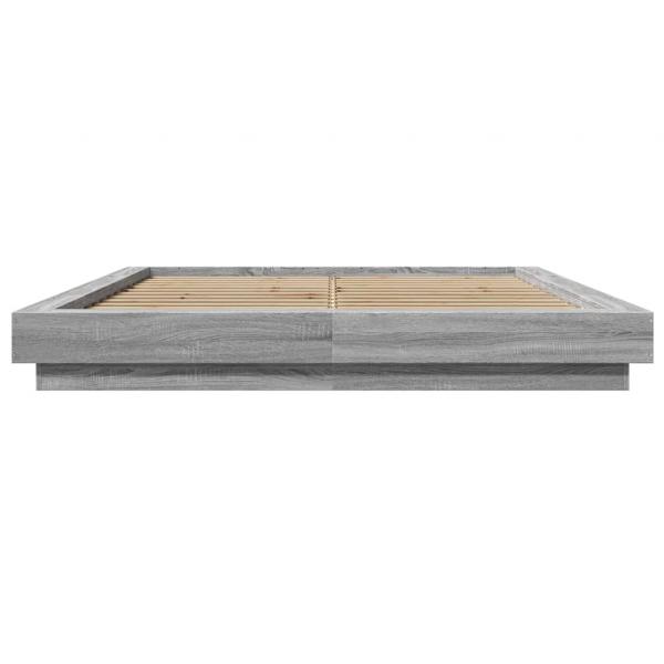 Bettgestell Grau Sonoma 150x200 cm Holzwerkstoff